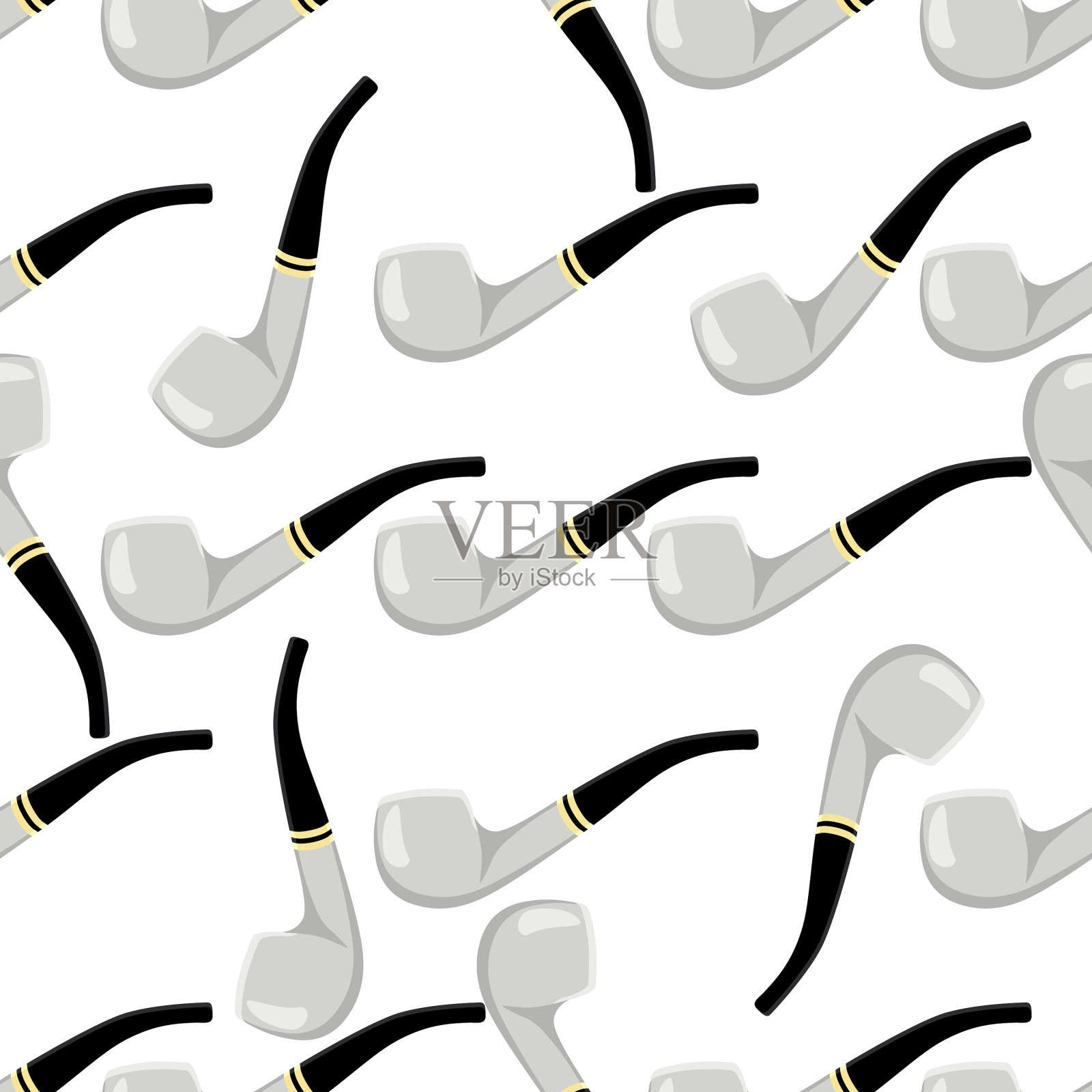 许多相同的无缝烟管插画图片素材