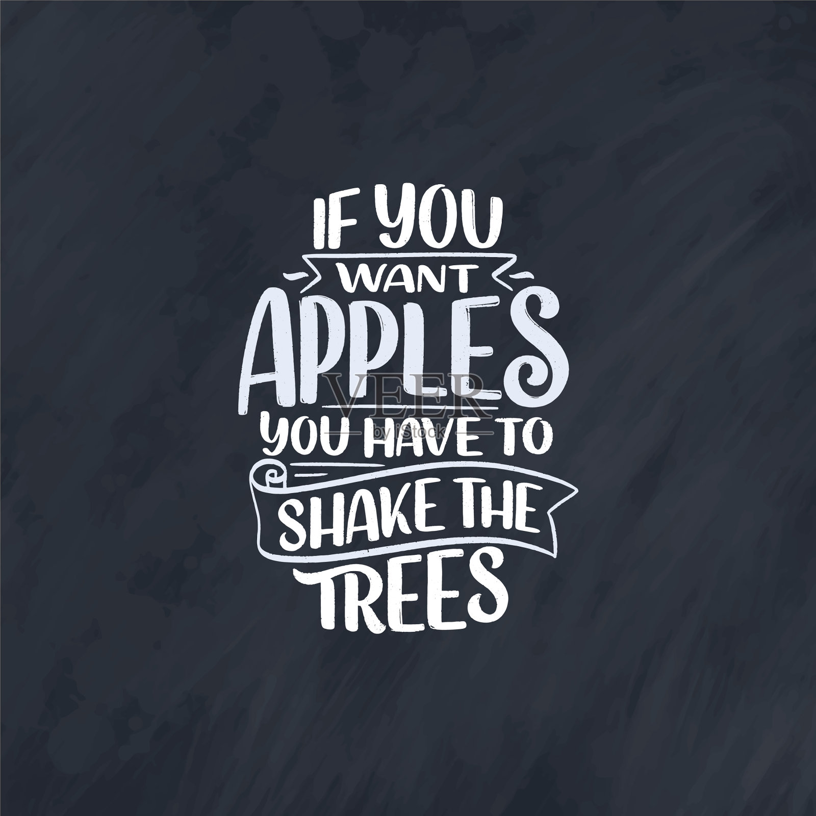 现代书法中手绘字母的引用插画图片素材