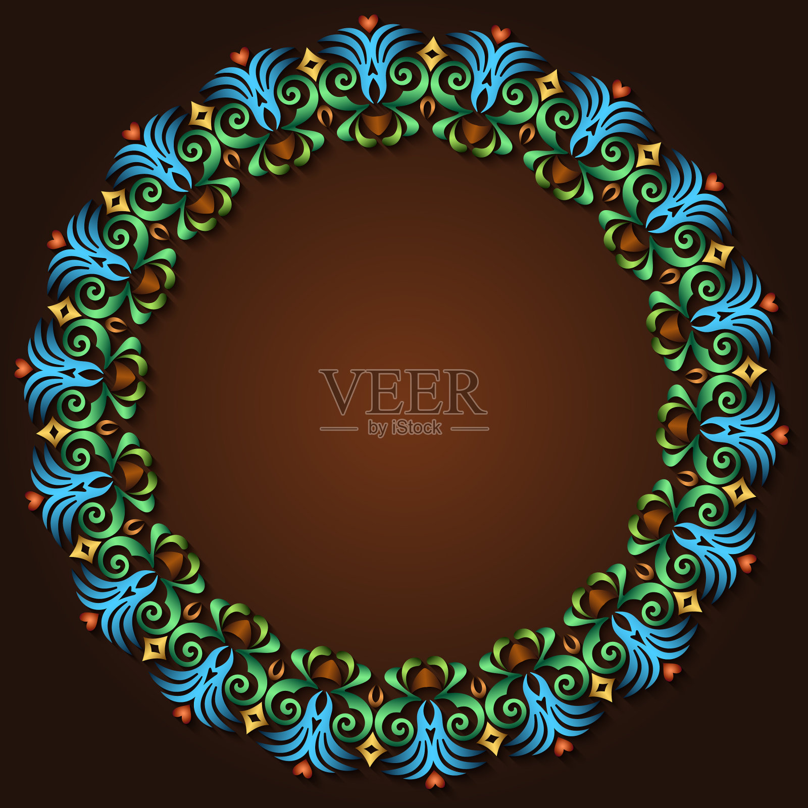 摘要观赏性自然，色彩复古插画图片素材