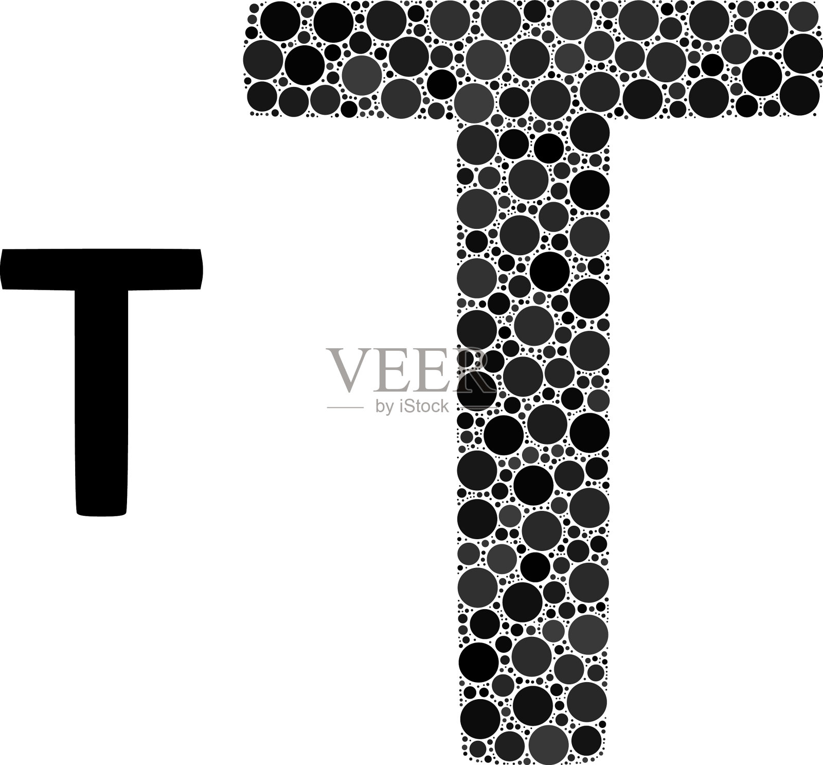 Tau是希腊字母组成的圆点插画图片素材
