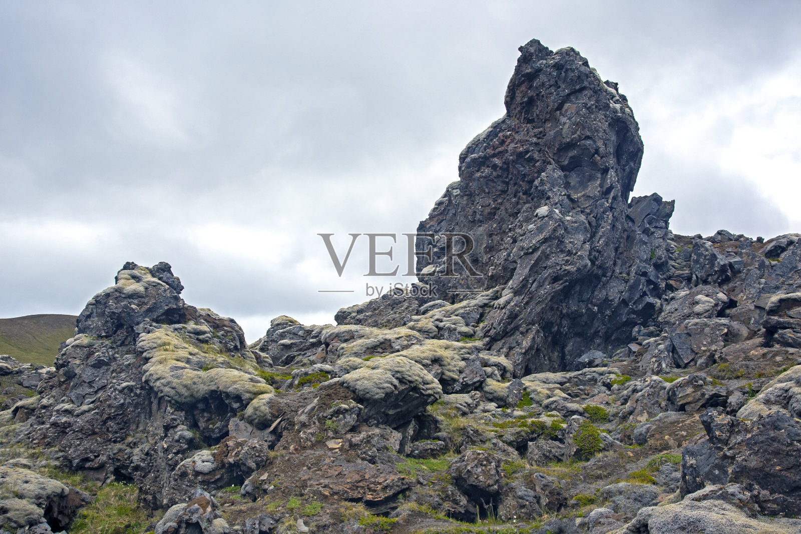 Landmannalaugar火山附近的火山熔岩。冰岛照片摄影图片