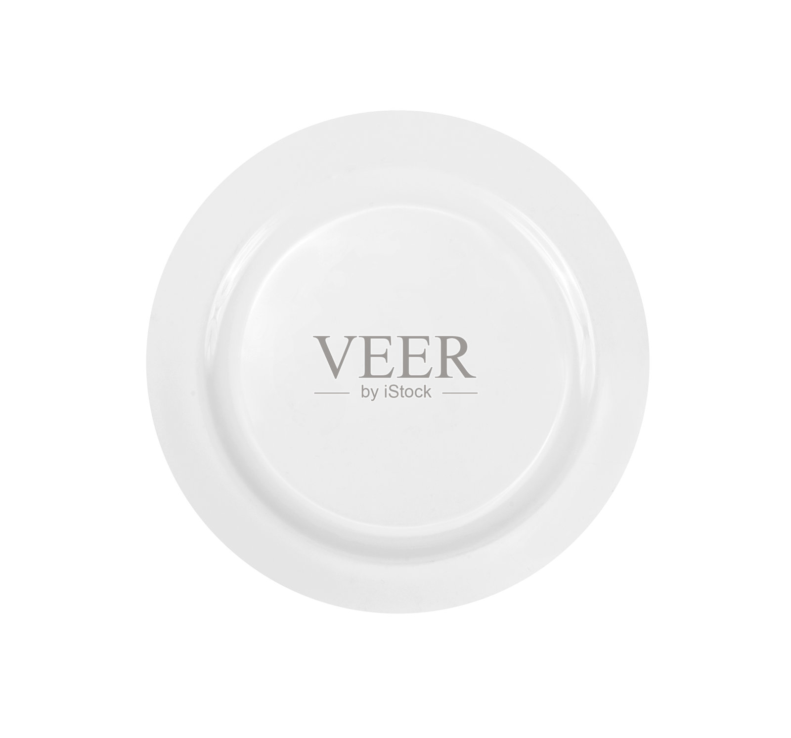 空的白色盘子孤立在白色背景照片摄影图片