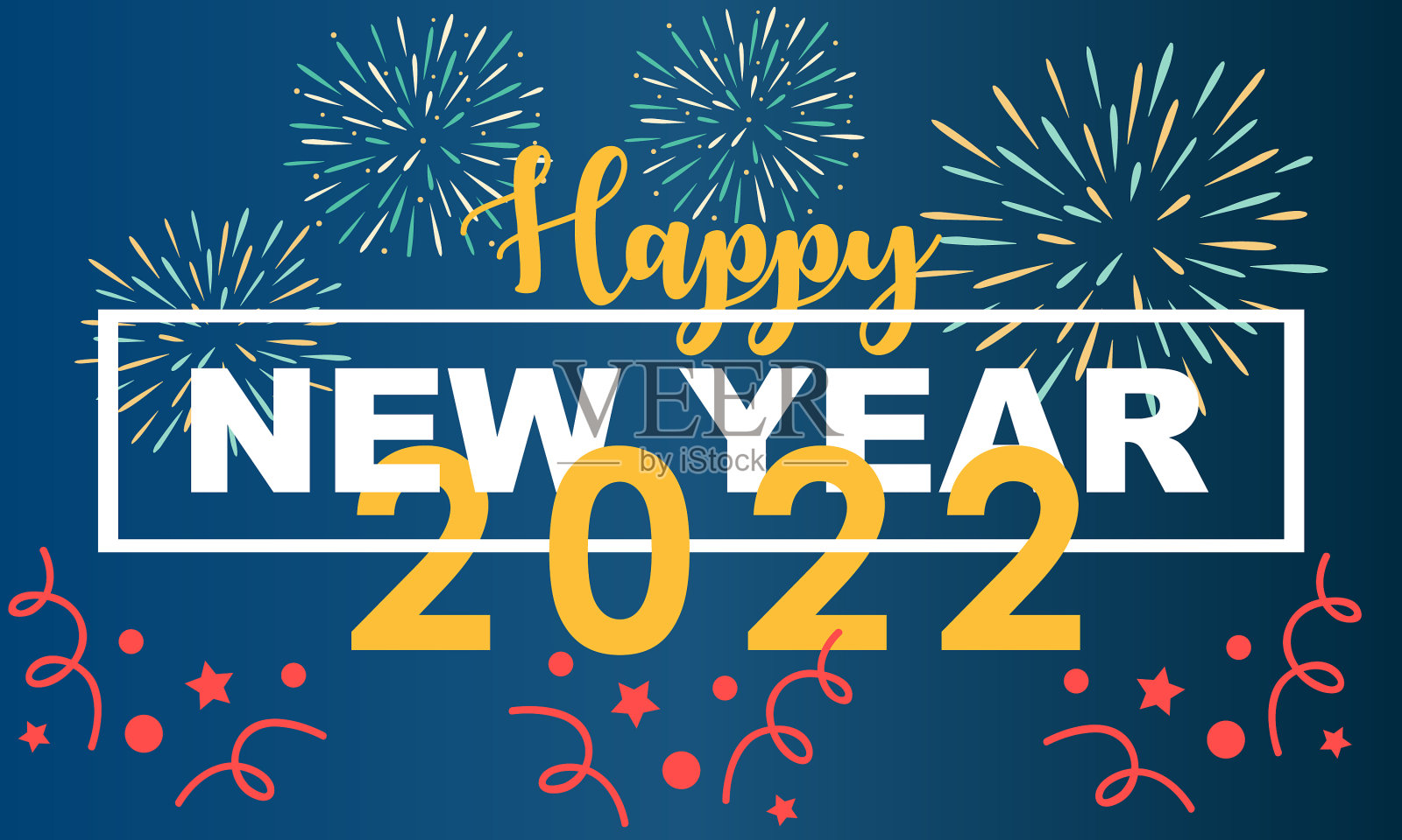 2022年背景新年快乐插画图片素材