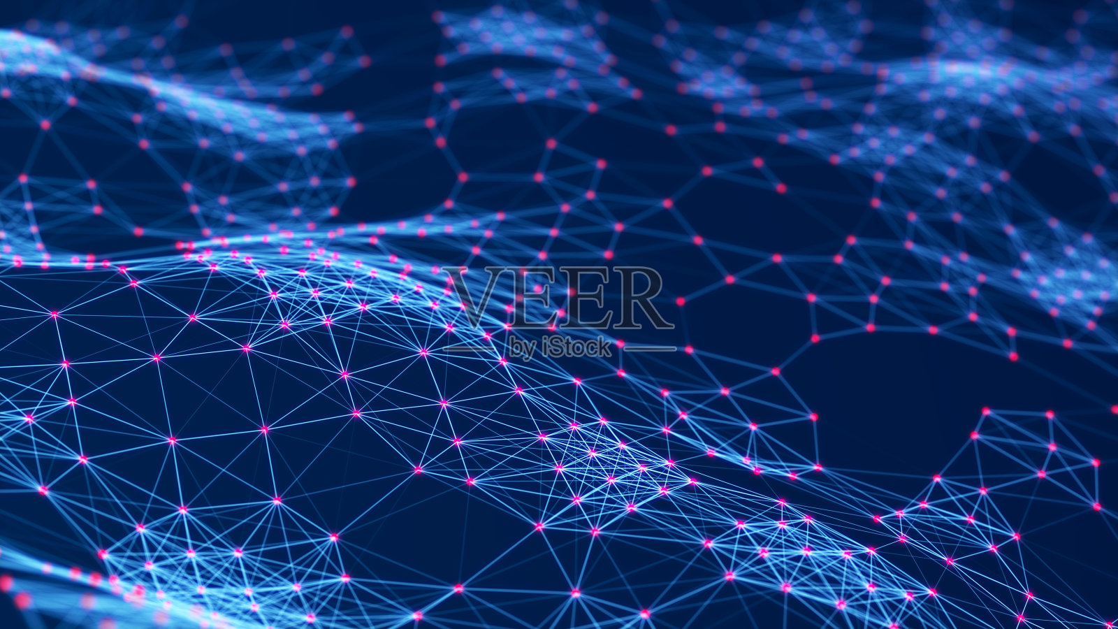 数字技术背景。用点和线相连的抽象结构。大数据。3 d渲染。照片摄影图片