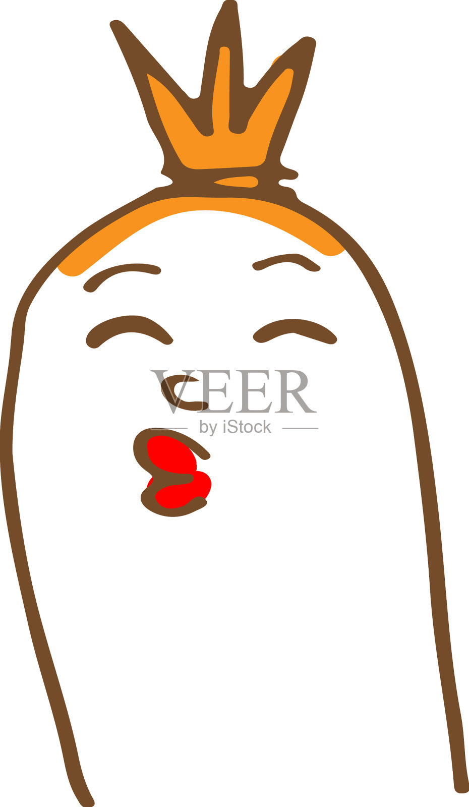 可爱的香肠卡通人物情感插画图片素材