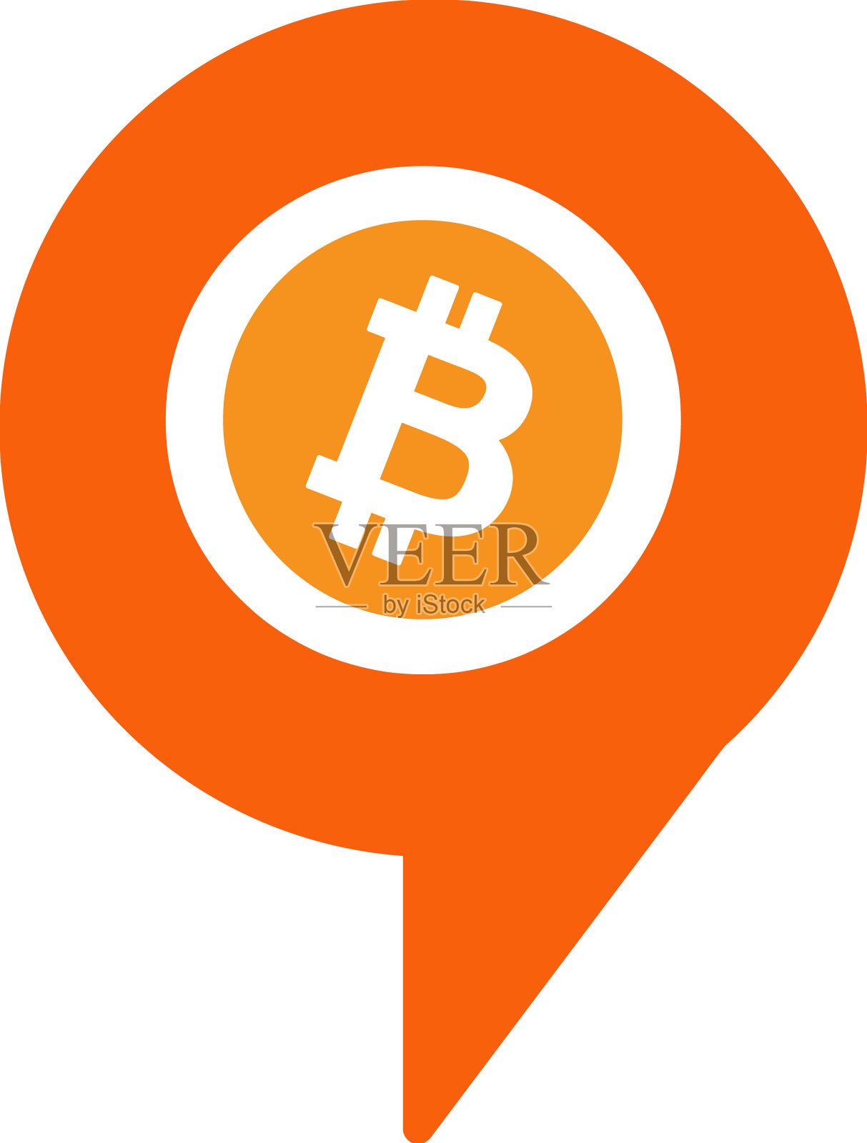 比特币图标标识设计插画图片素材