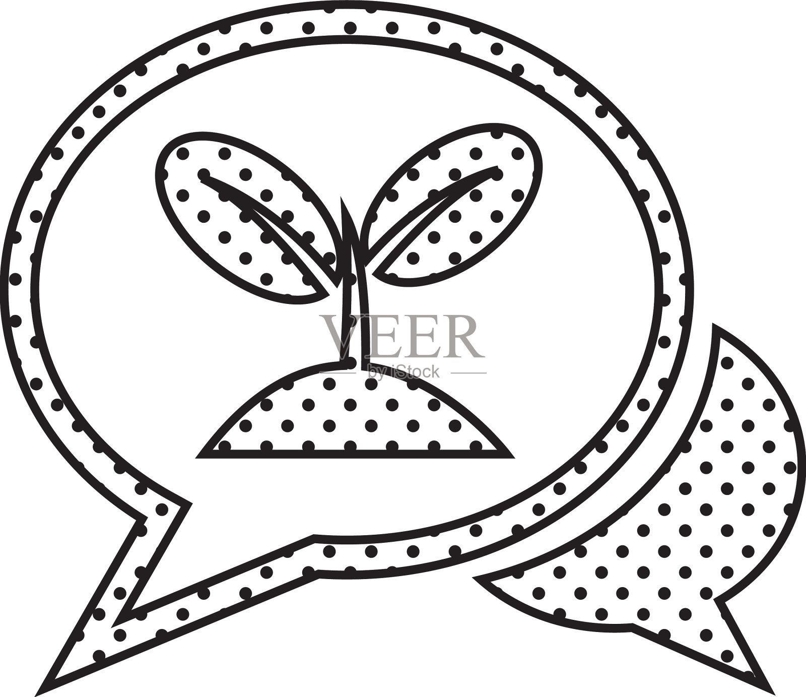 植物树图标概念标识设计插画图片素材