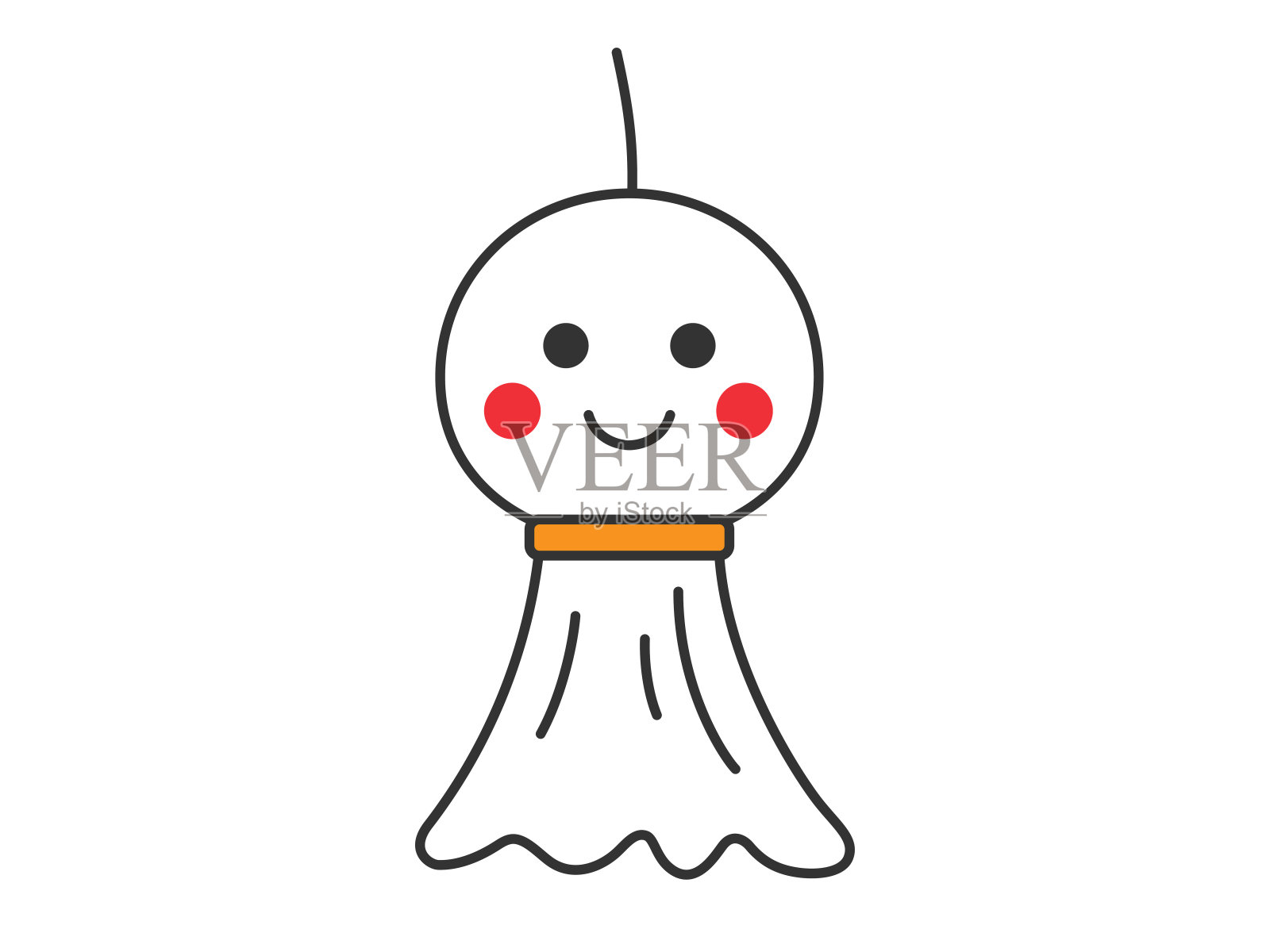 Teru Teru Bozu的插图。设计元素图片