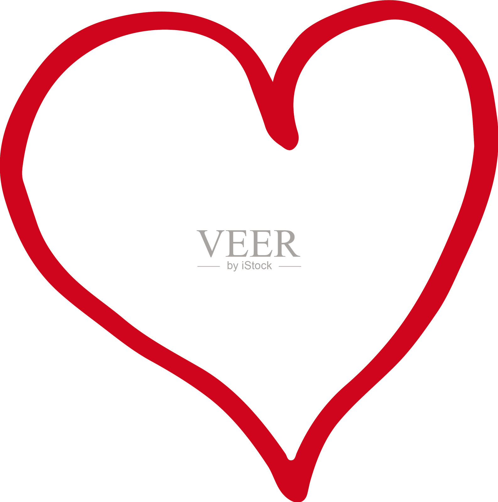 手绘心形标志设计插画图片素材