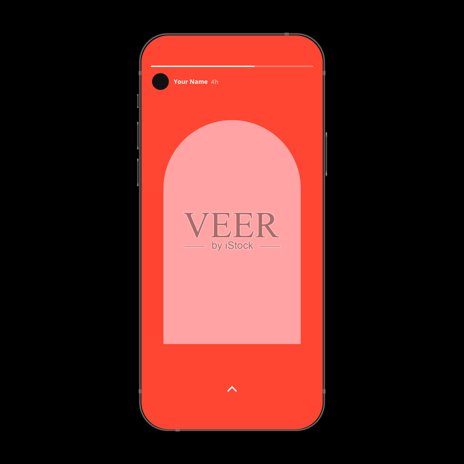 鲜艳的故事封面设计垂直红色横幅插画图片素材