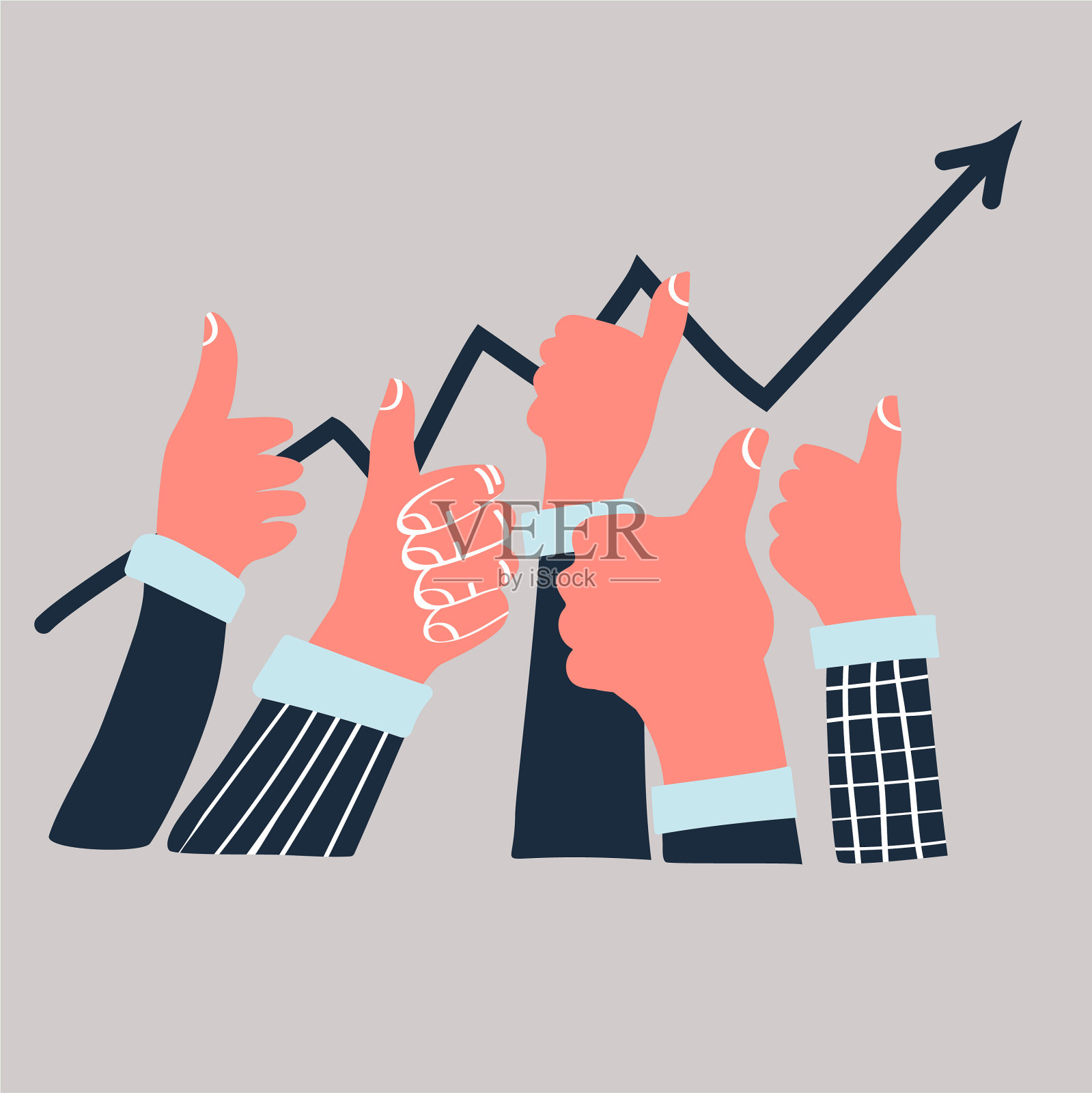 商业上的成功元素插画图片素材