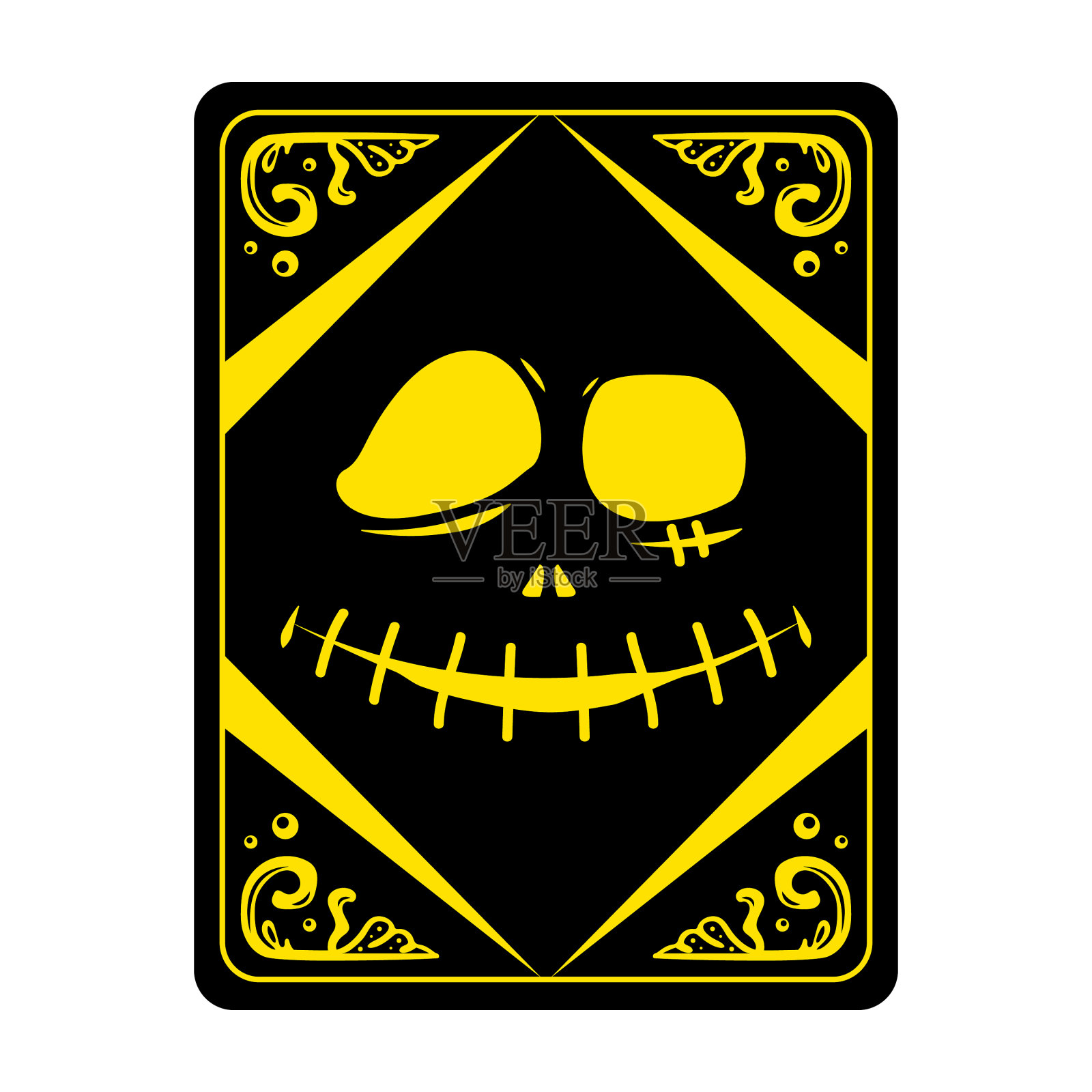 怪物头像卡设计插画图片素材