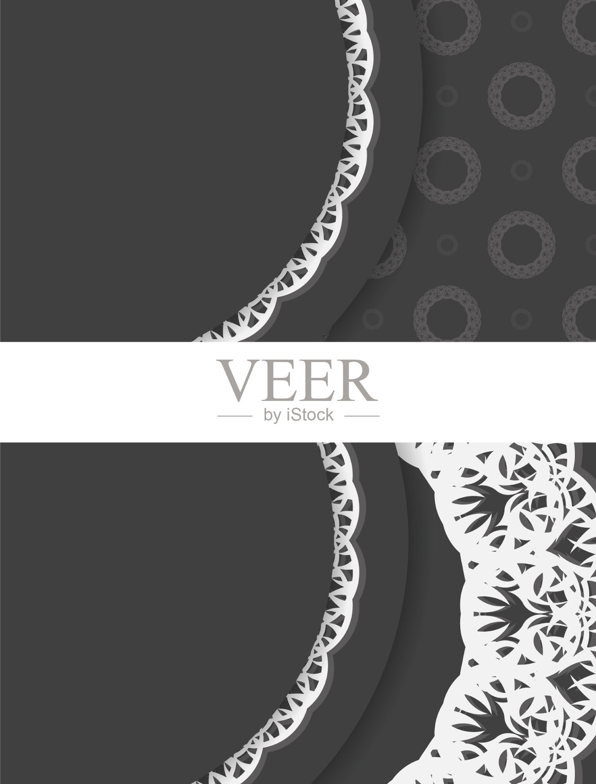 名片在黑色与复古的白色图案插画图片素材