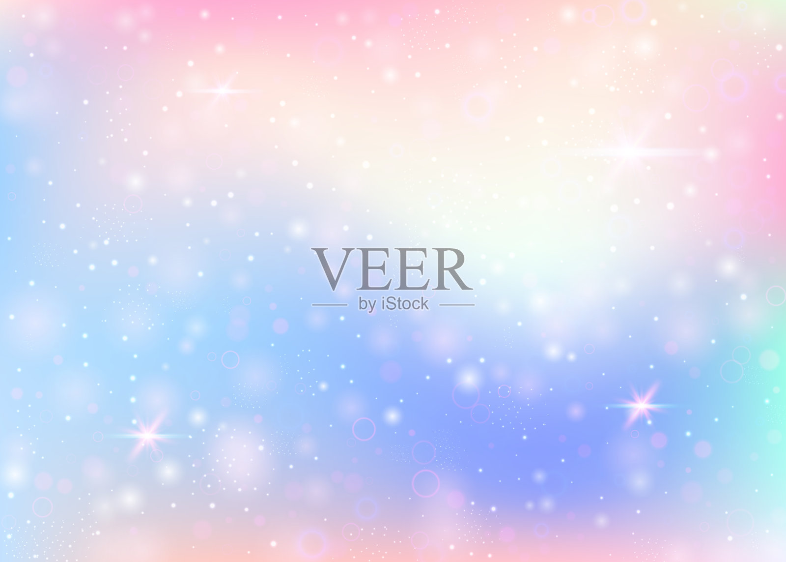 彩虹网格的独角兽背景。插画图片素材