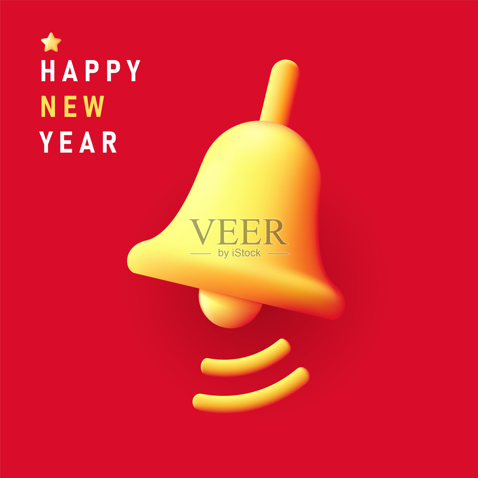 3d圣诞快乐新年贺卡插画图片素材