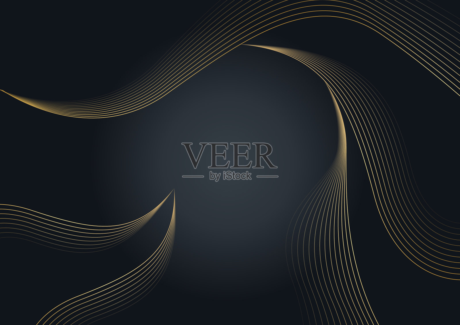 抽象奢华的黑色背景与金色插画图片素材