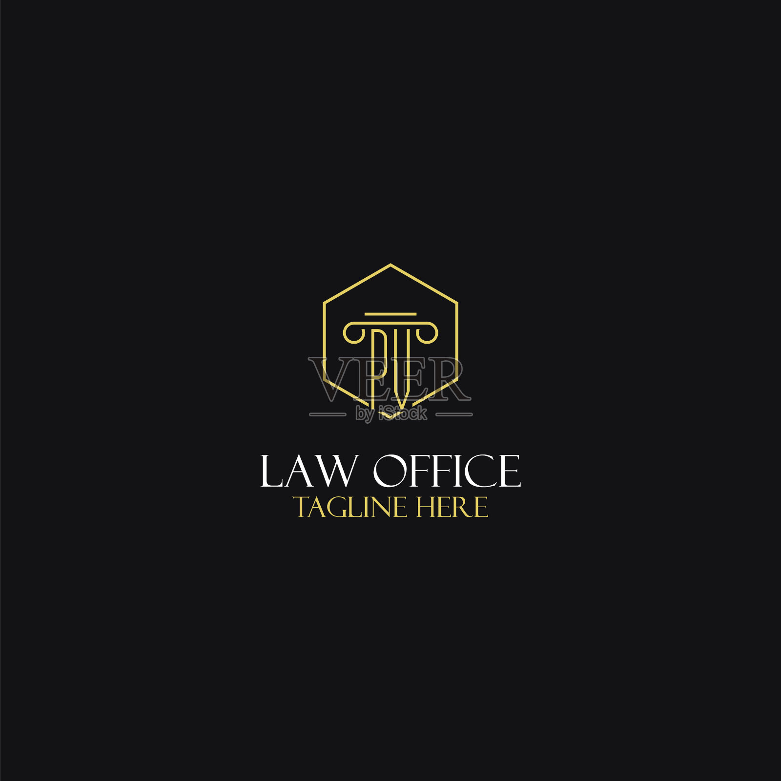 光伏字母首字母设计的法律律师插画图片素材