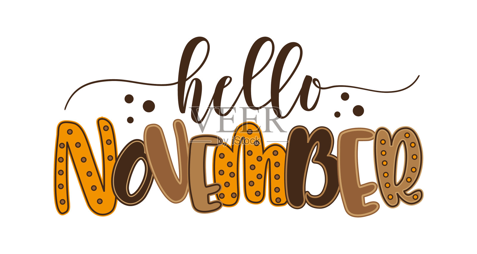 你好,11月-排版设计元素图片