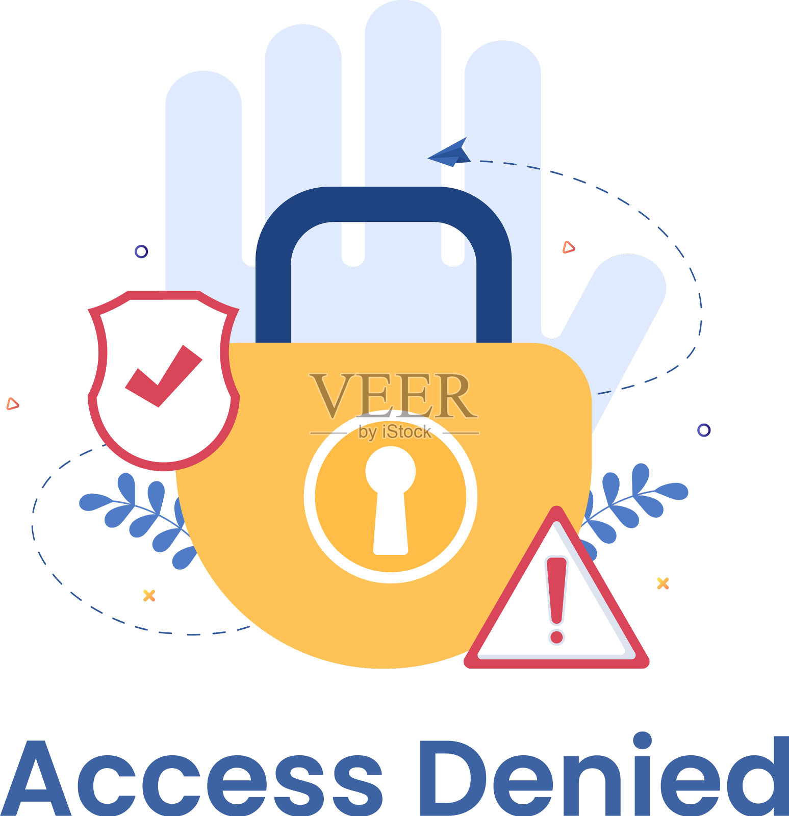 登录访问被拒绝系统拒绝密码插画图片素材