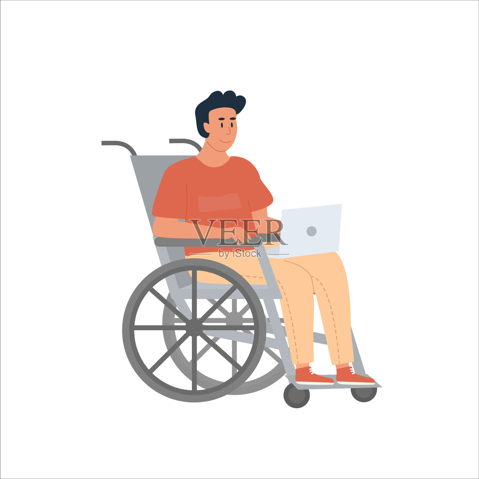 扁平与年轻的现代人设计元素图片