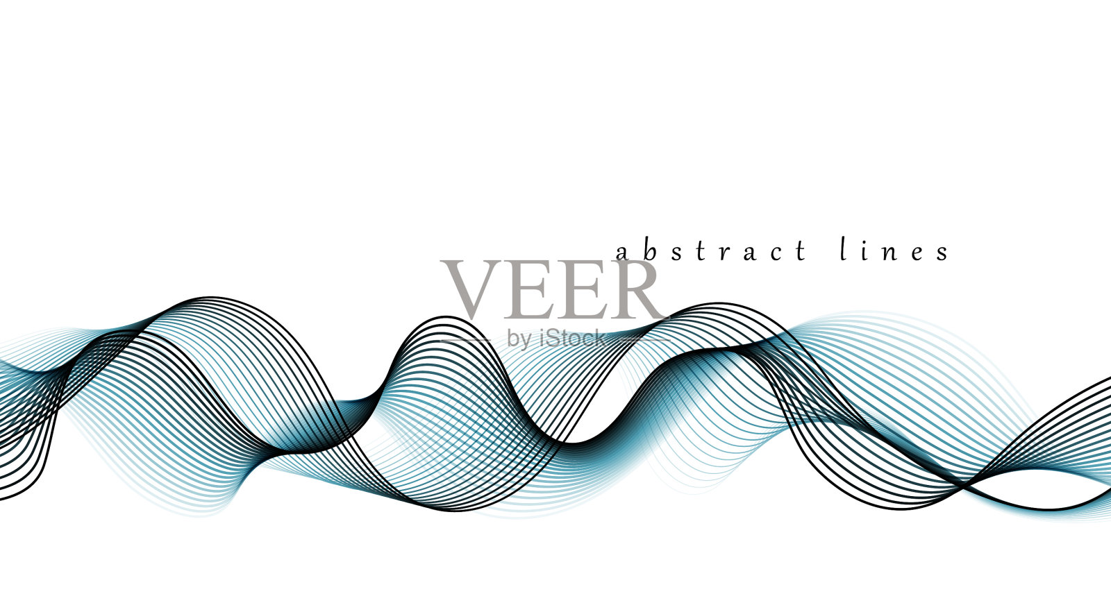 抽象的流动波线背景插画图片素材