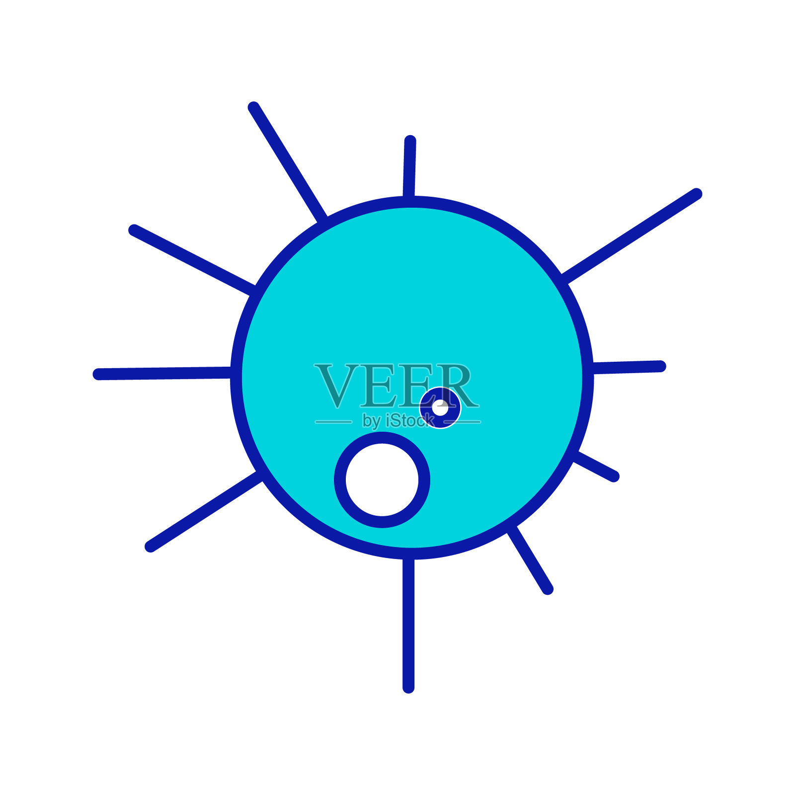 传染性病毒半平色载体元素插画图片素材