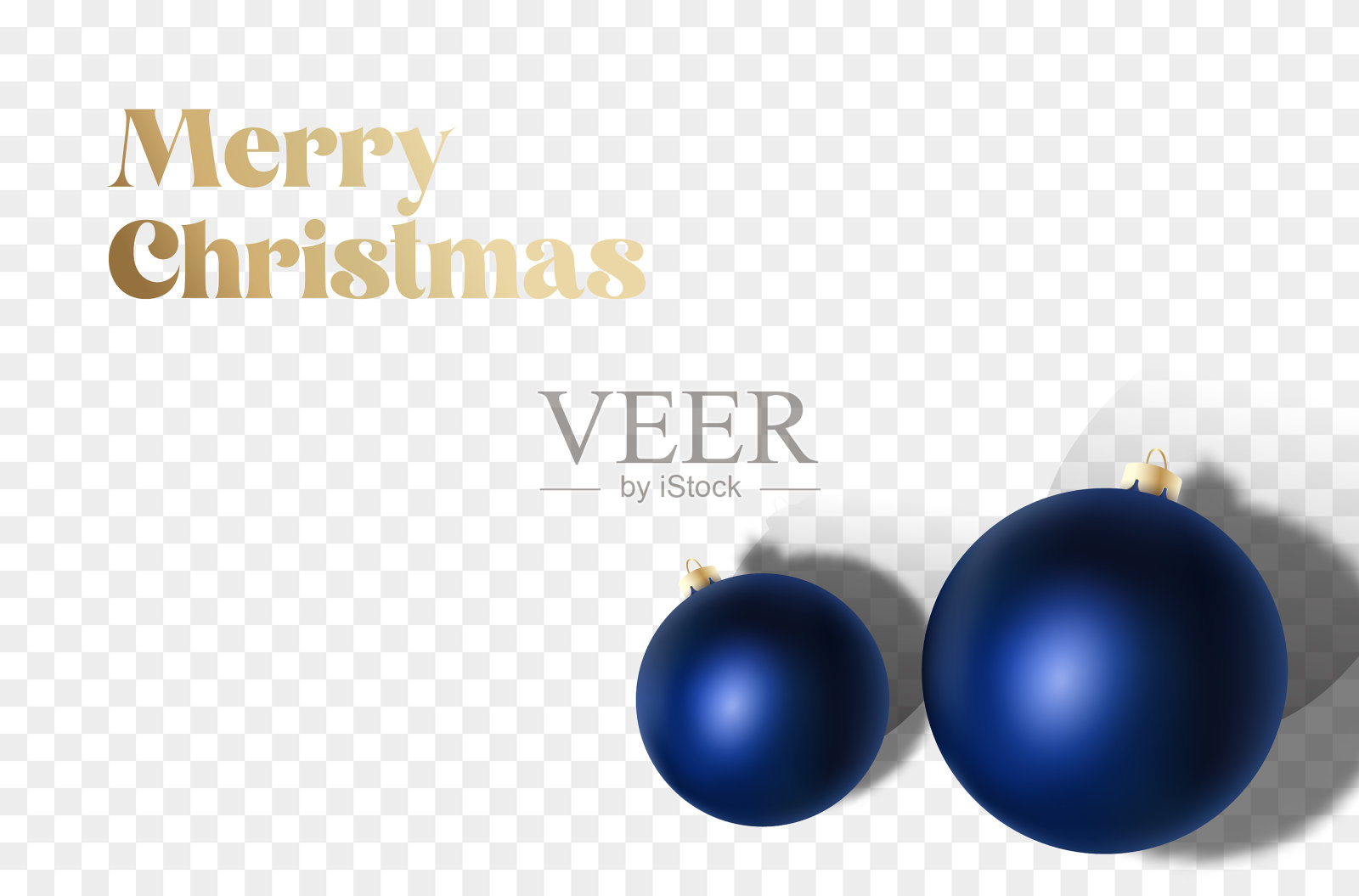 圣诞贺卡或横幅模板蓝色插画图片素材