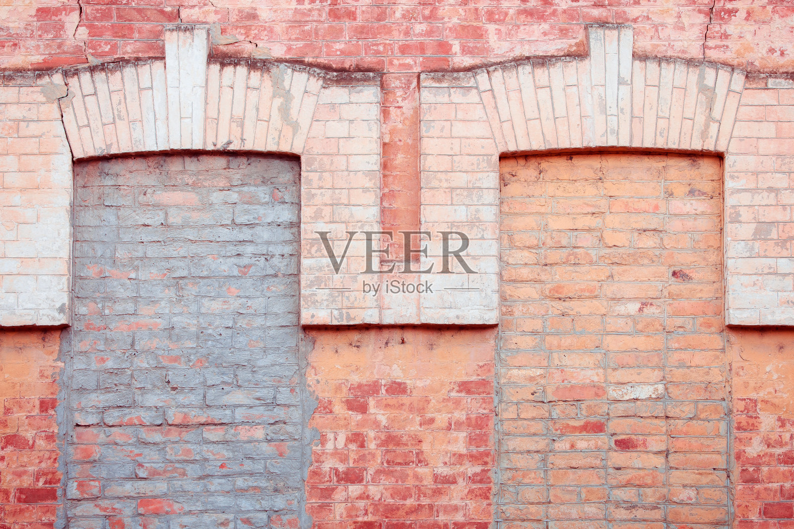 古色古香的红砖墙，年代久远。照片摄影图片