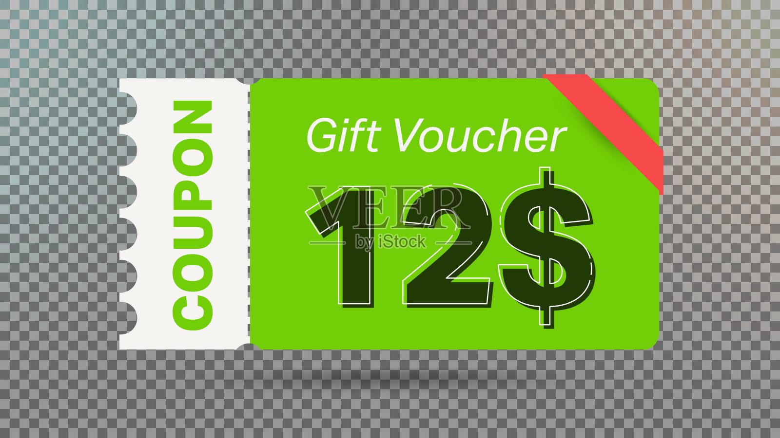 12元优惠券促销网站，互联网广告，社交媒体。大销售和超级销售优惠券代码$12折扣礼券与优惠券矢量插图夏季优惠结束周末假期设计模板素材