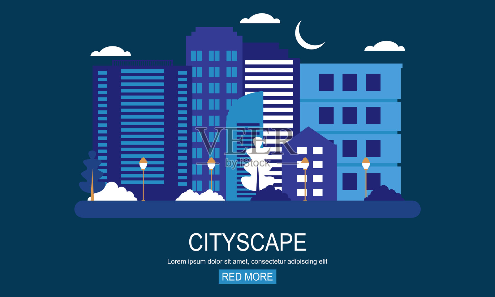 城市背景设计插画图片素材