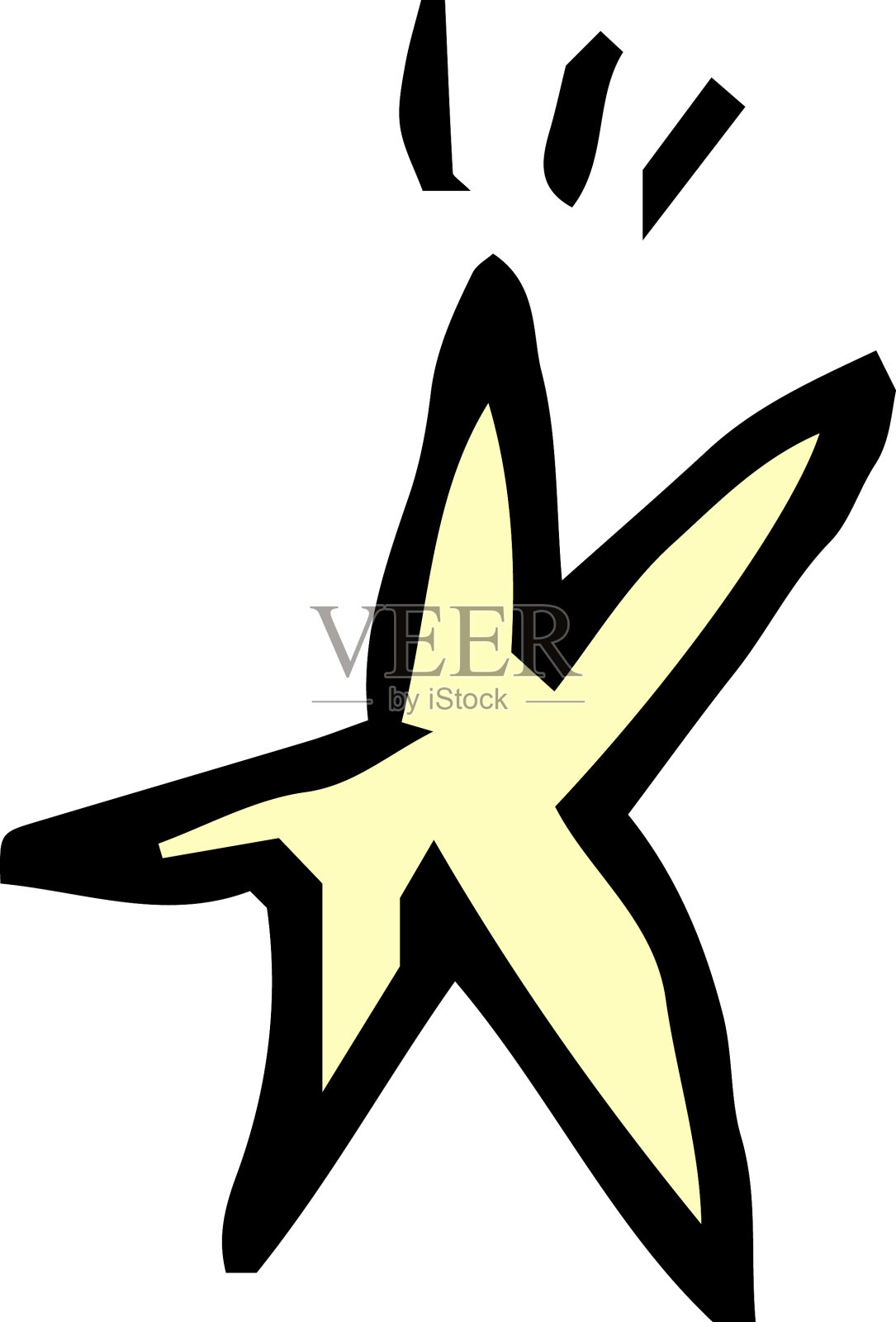 一个孩子画的一颗闪亮的星星图标素材