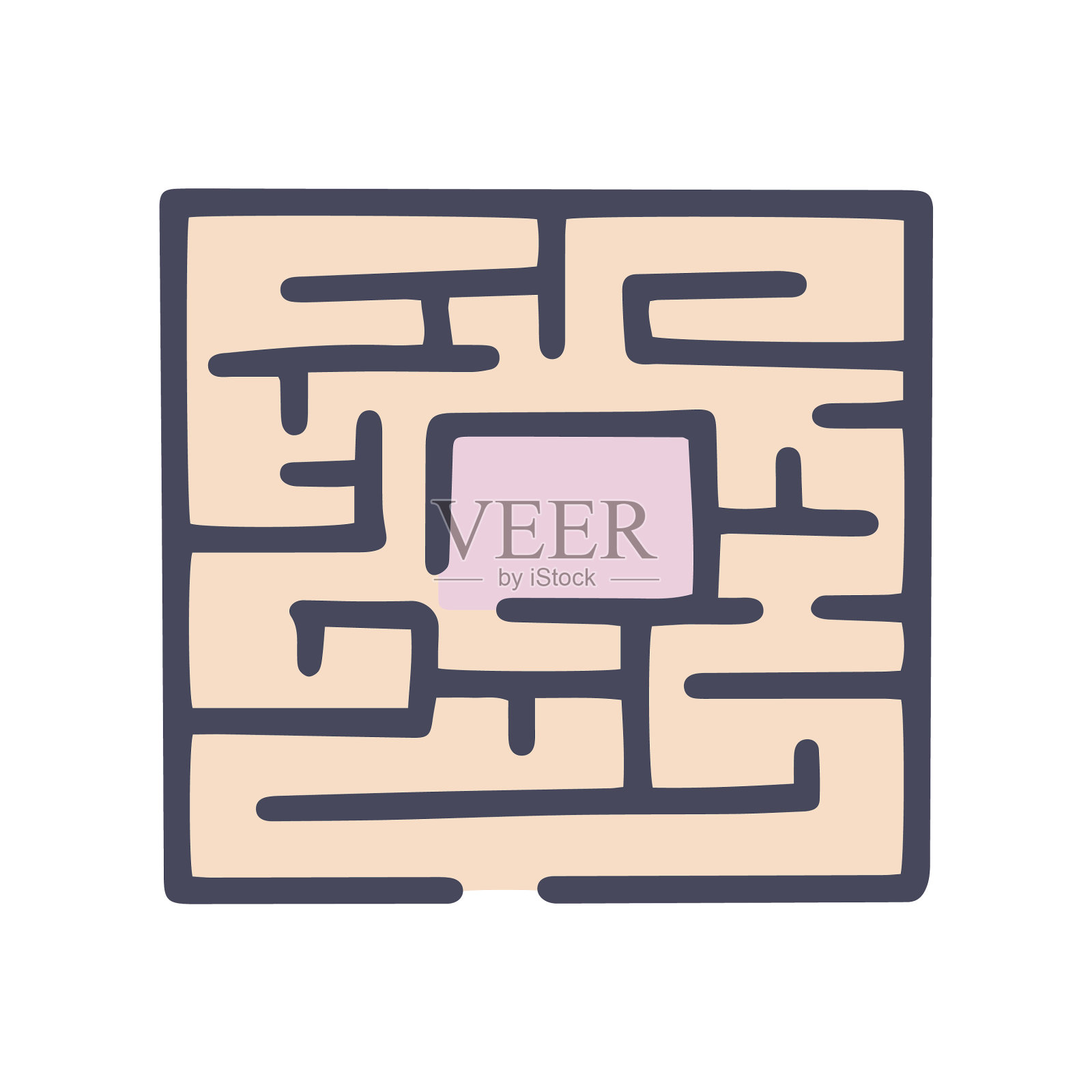 迷宫拼图颜色涂鸦简单图标图标素材