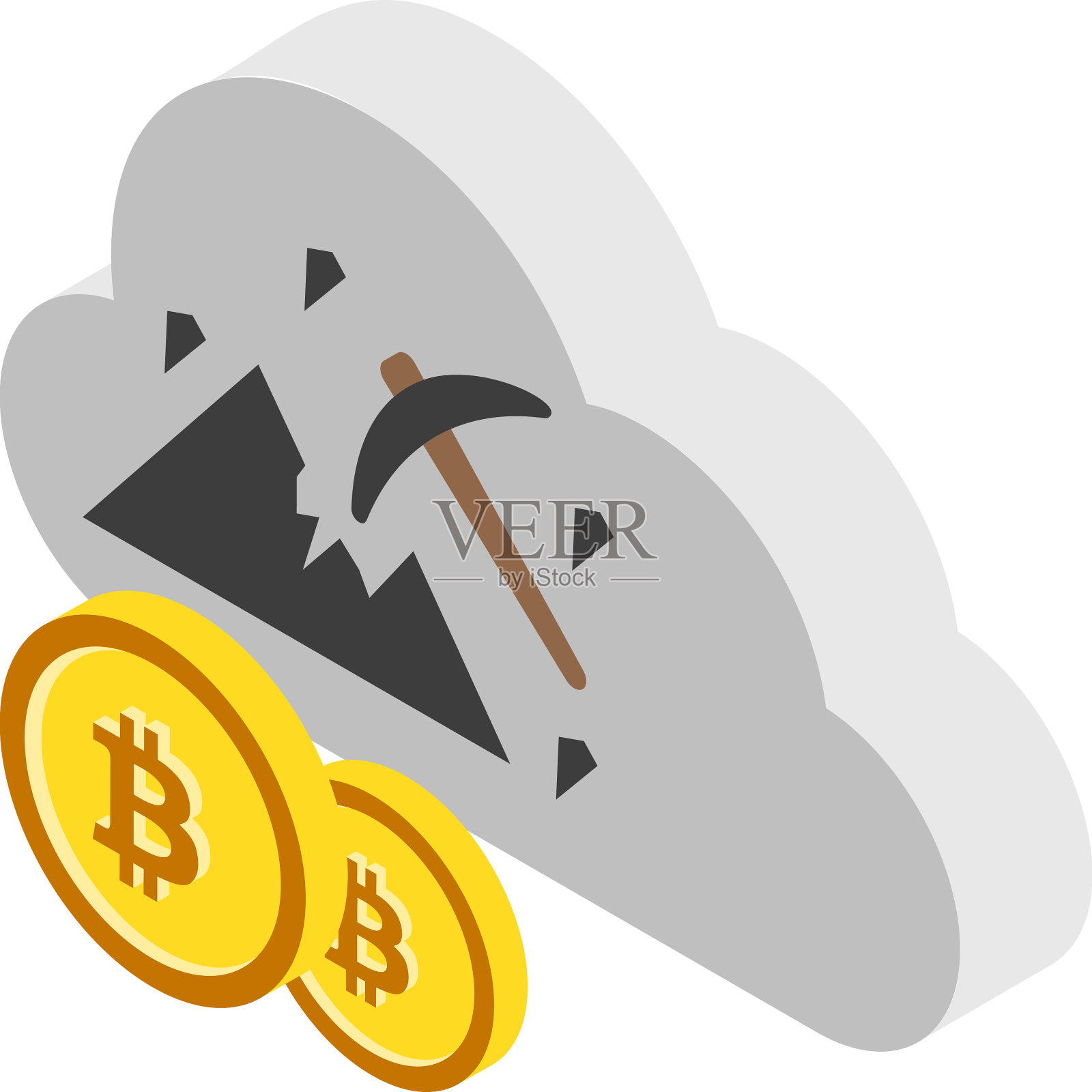 云矿业设计元素图片