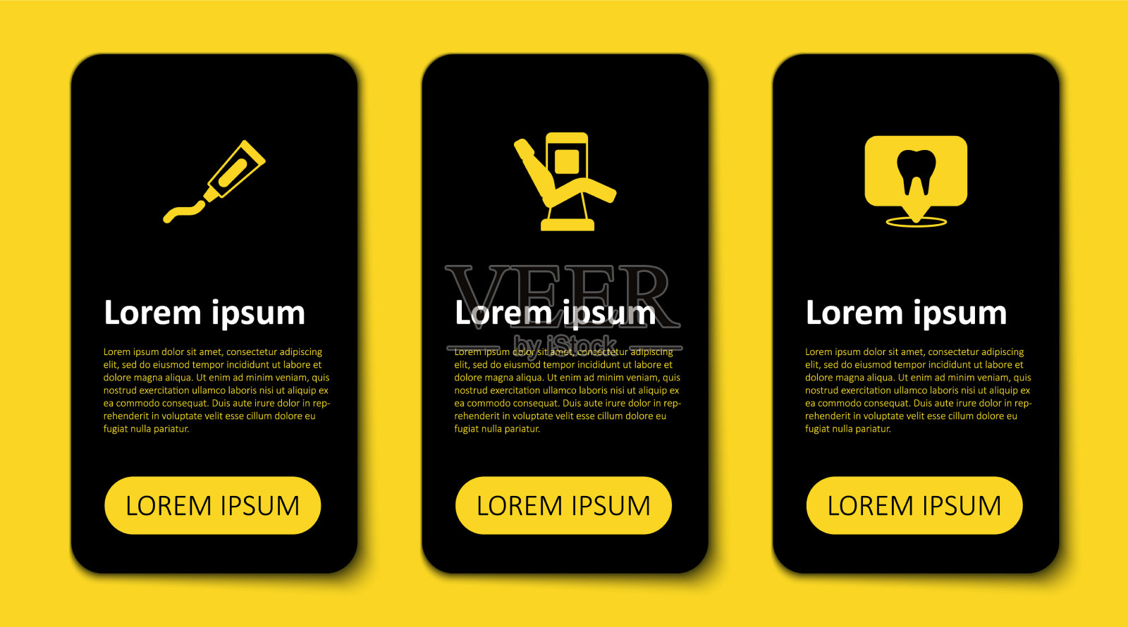 设置牙科诊所位置医疗牙科椅插画图片素材