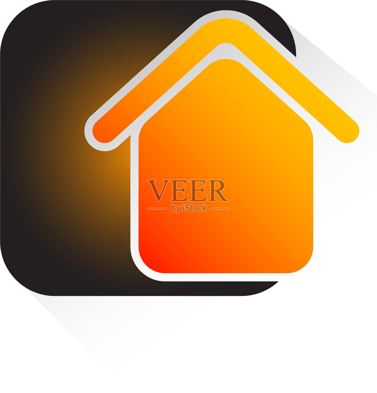 房子公寓小屋图标符号和标志插画图片素材