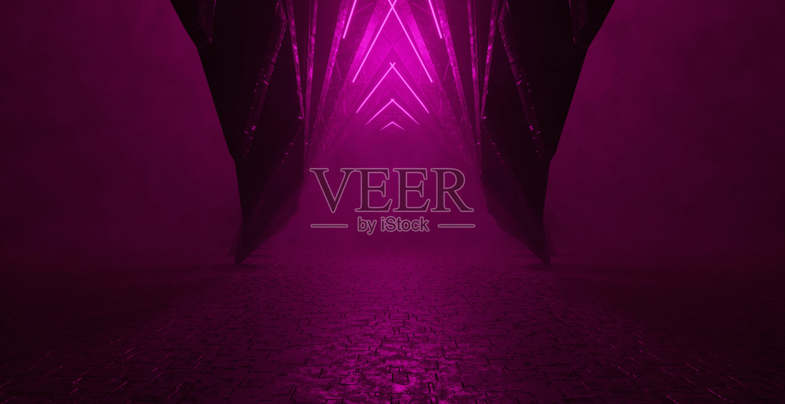 神奇的抽象未来主义紫色粉红色舞蹈抽象背景壁纸3D插图照片摄影图片