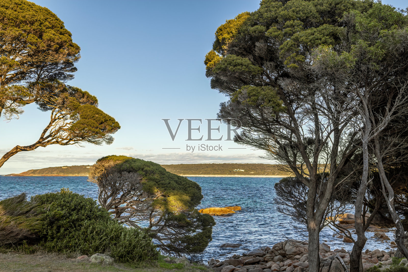 西澳大利亚邓斯伯勒的邦克湾，照片摄影图片