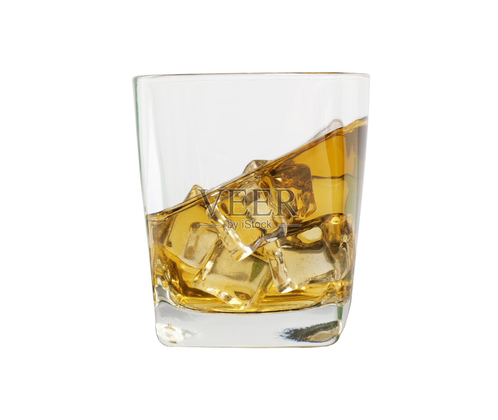 半透明的元素由玻璃制成，空的物体被分开放置在白色背景上。照片摄影图片