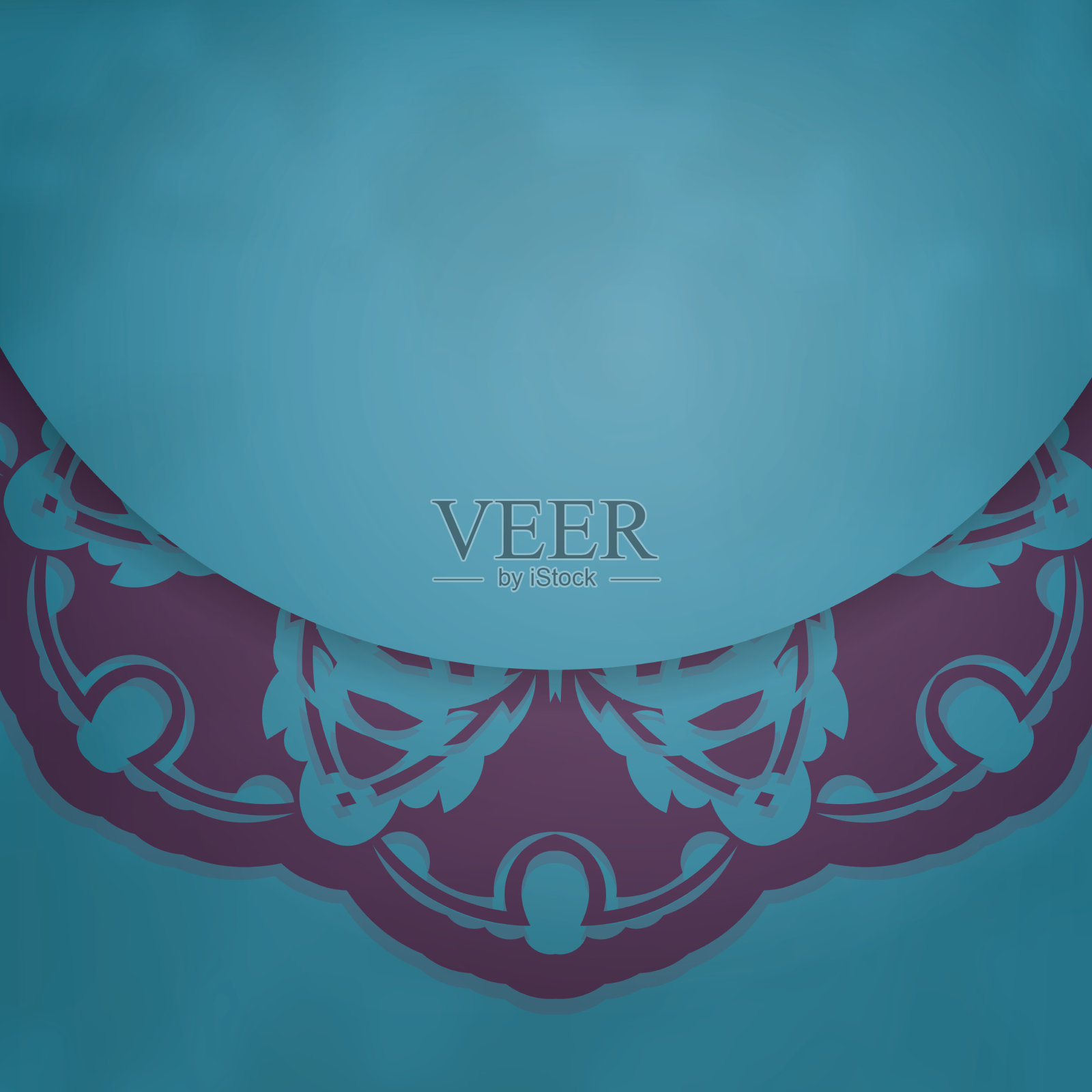 复古的紫色图案蓝松石小册子插画图片素材