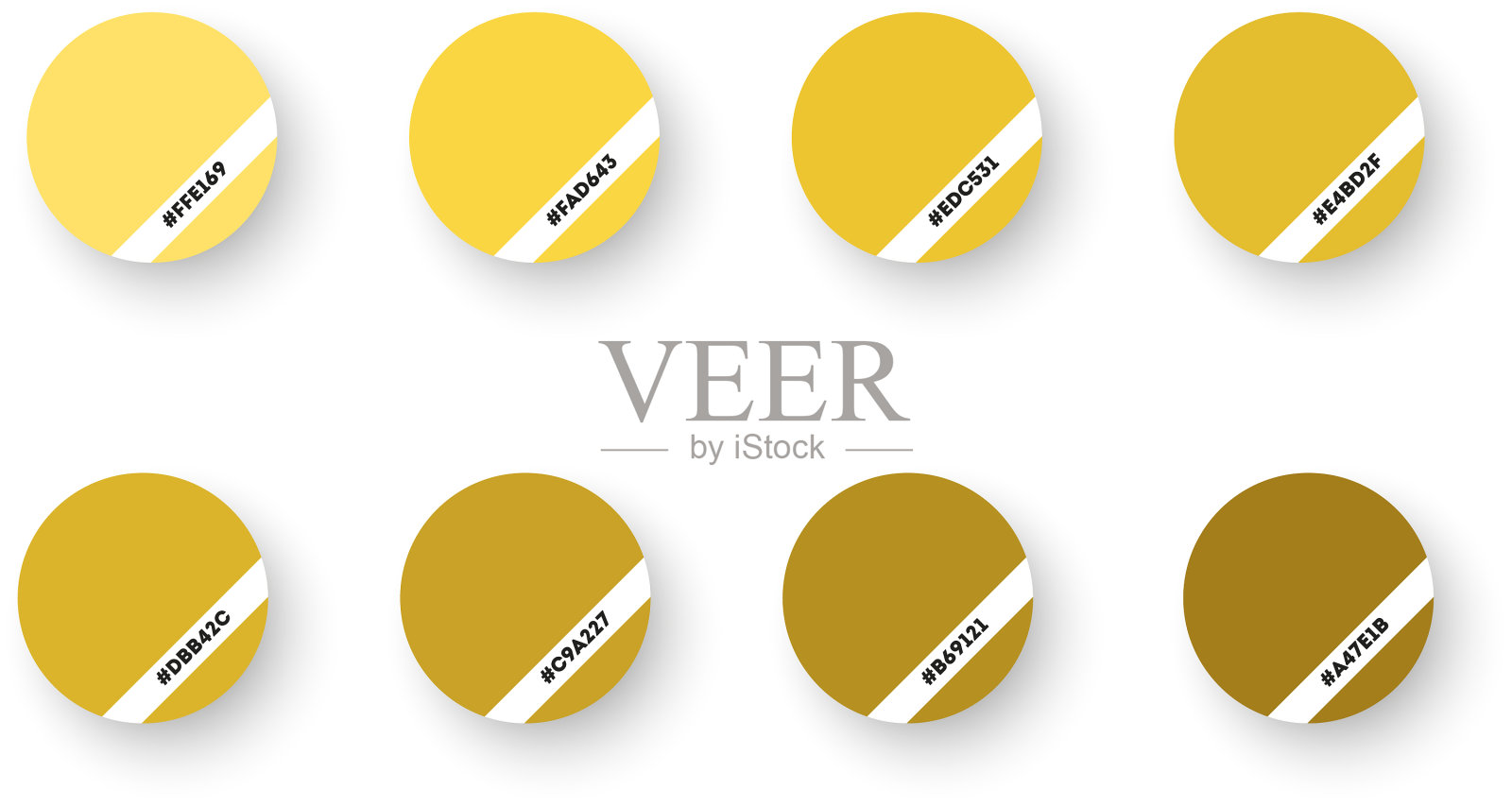 黄色的颜色插画图片素材