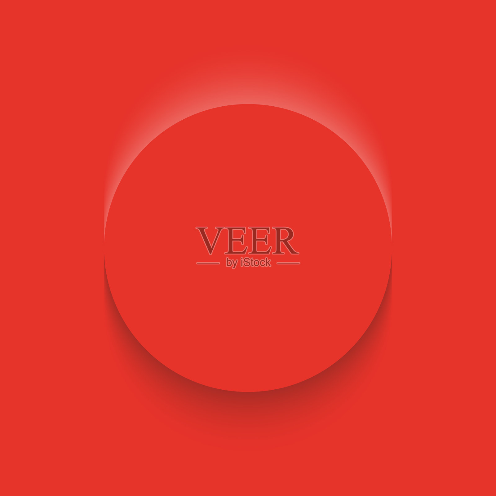 红色框架设计抽象的三维圆形背景为插画图片素材