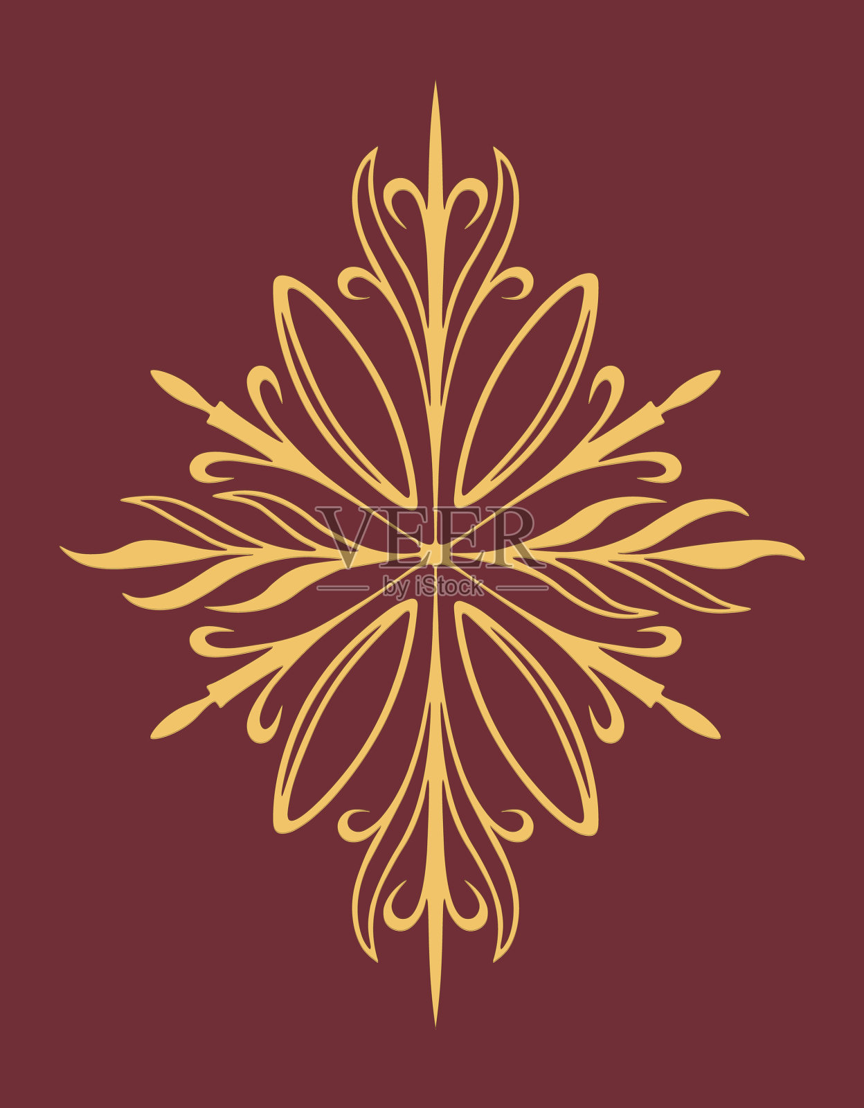 基于花卉动机的经典装饰插画图片素材