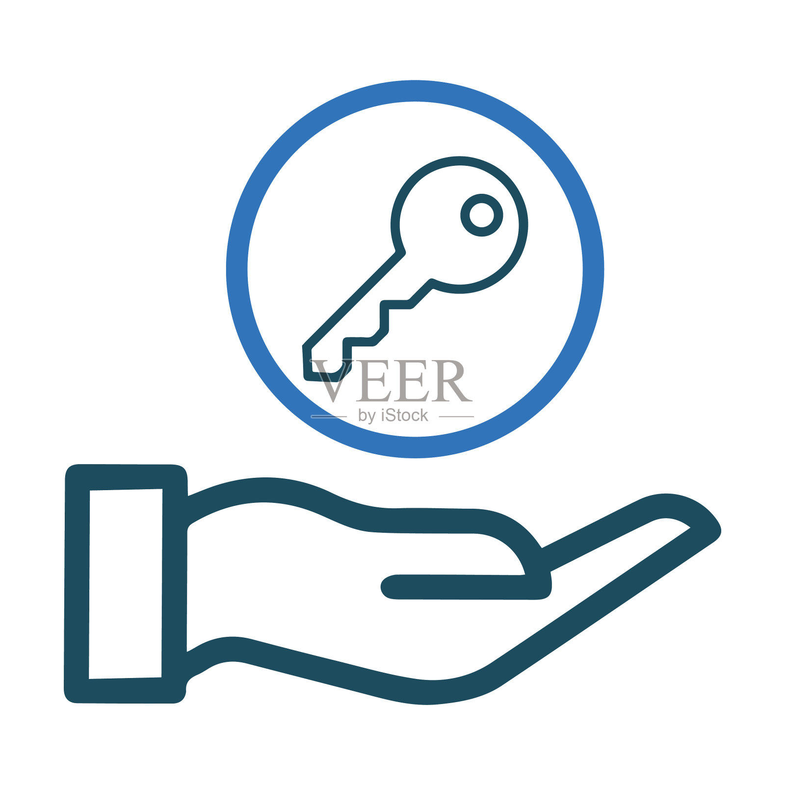 入口，手，键图标插画图片素材