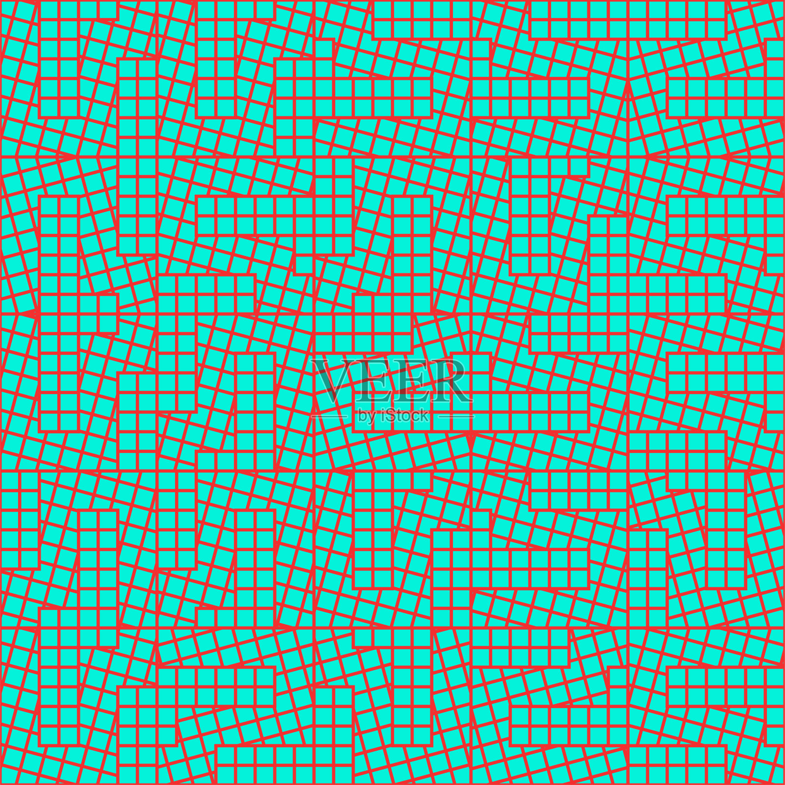 抽象马赛克几何图案设计与简单的形状和数字插画图片素材