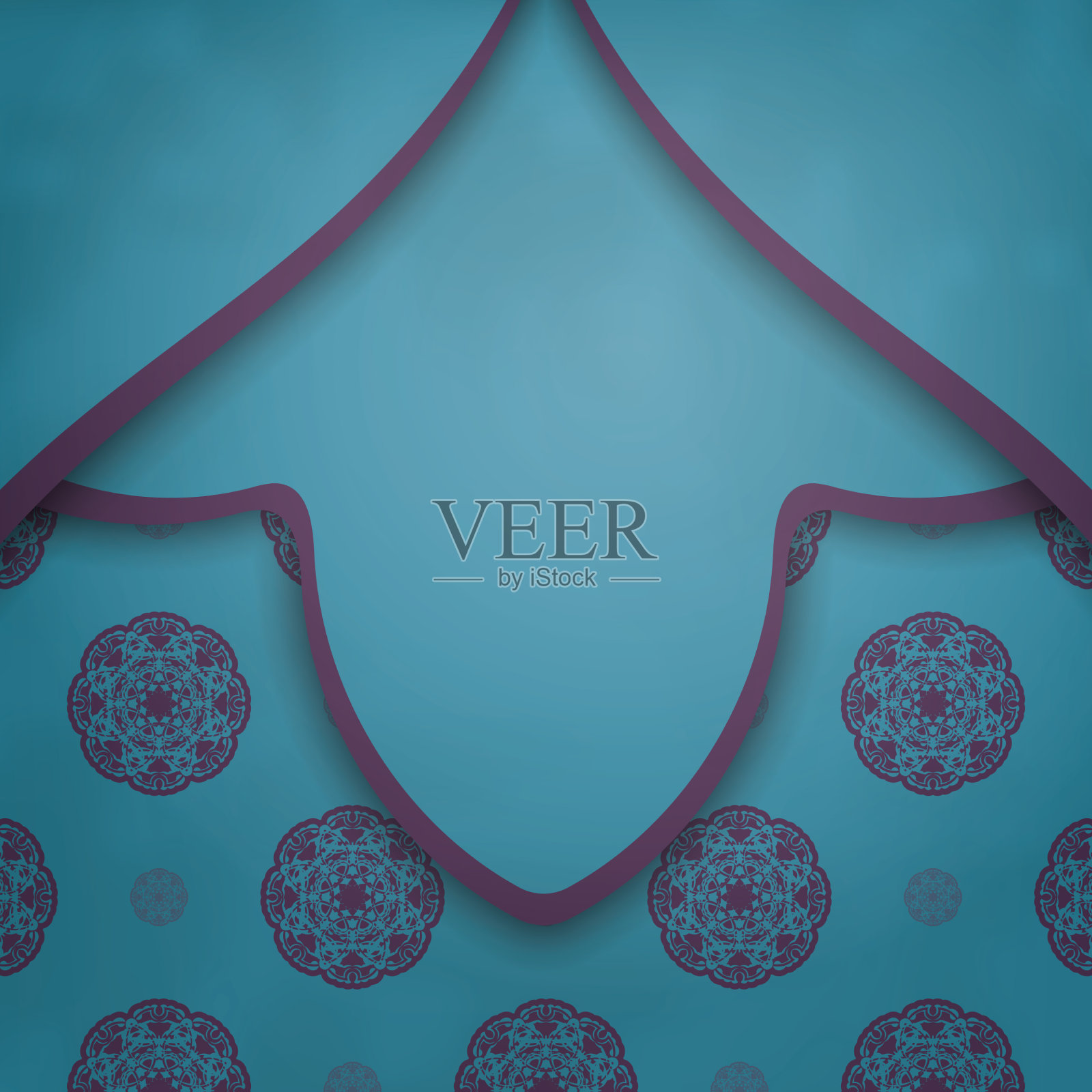 欢迎传单在青绿色与复古的颜色插画图片素材