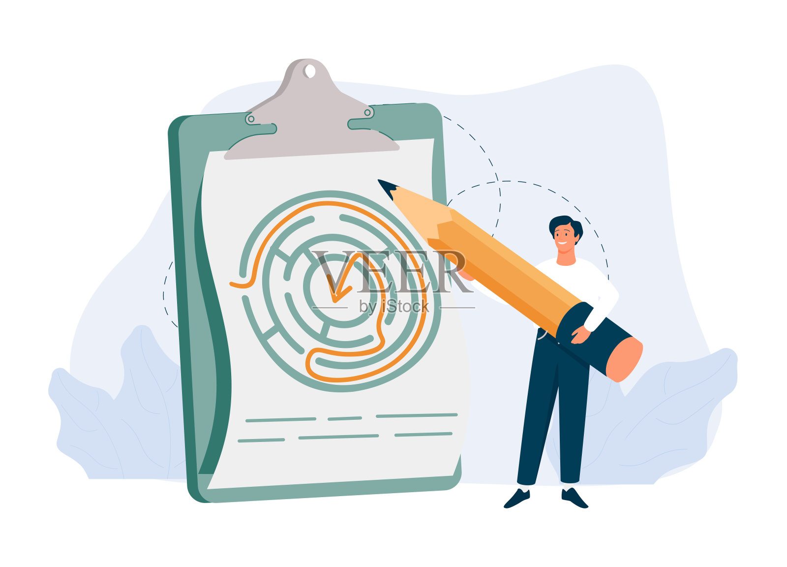 解决业务问题，技巧和智慧，克服困难，挑战的领导理念。插画图片素材