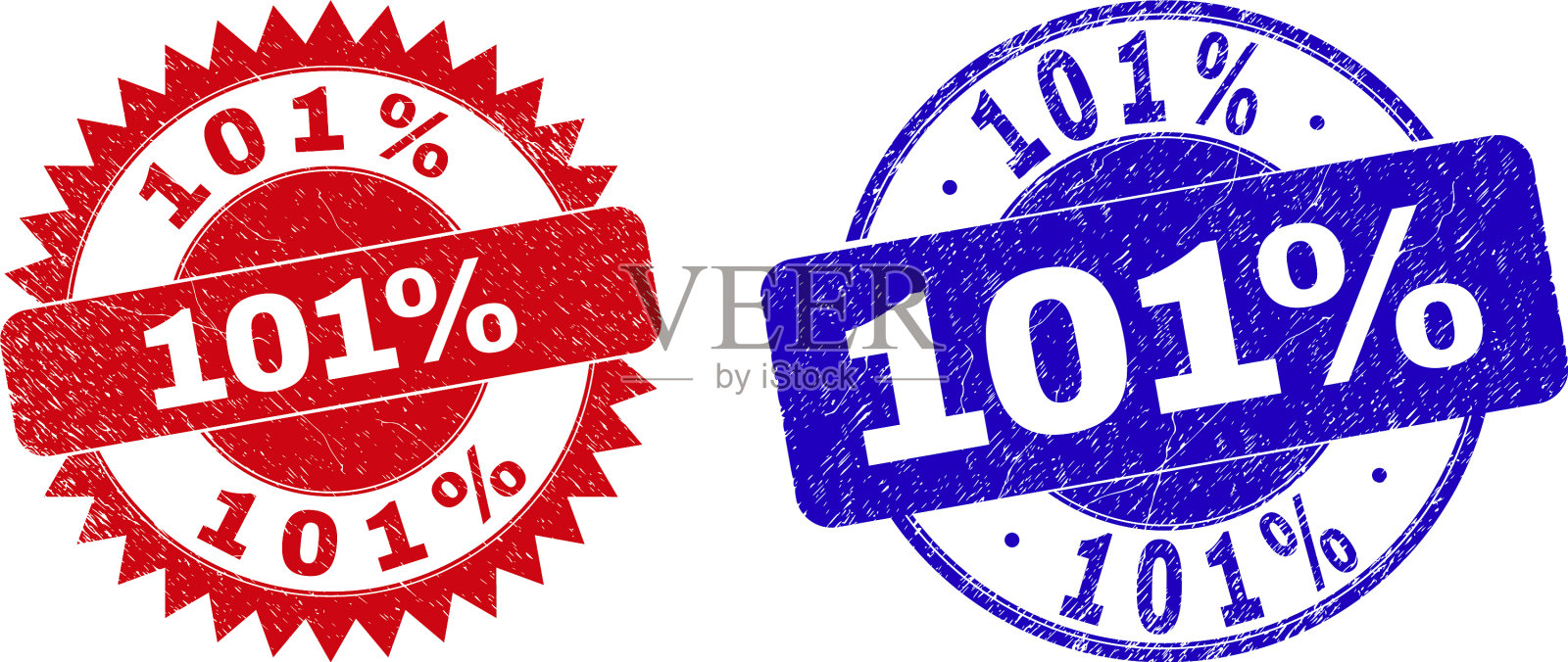 101折优惠圆形和玫瑰形印章设计元素图片