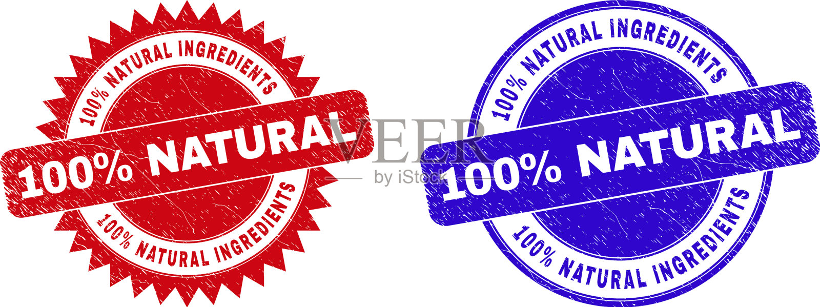 100折天然成分四舍五入插画图片素材