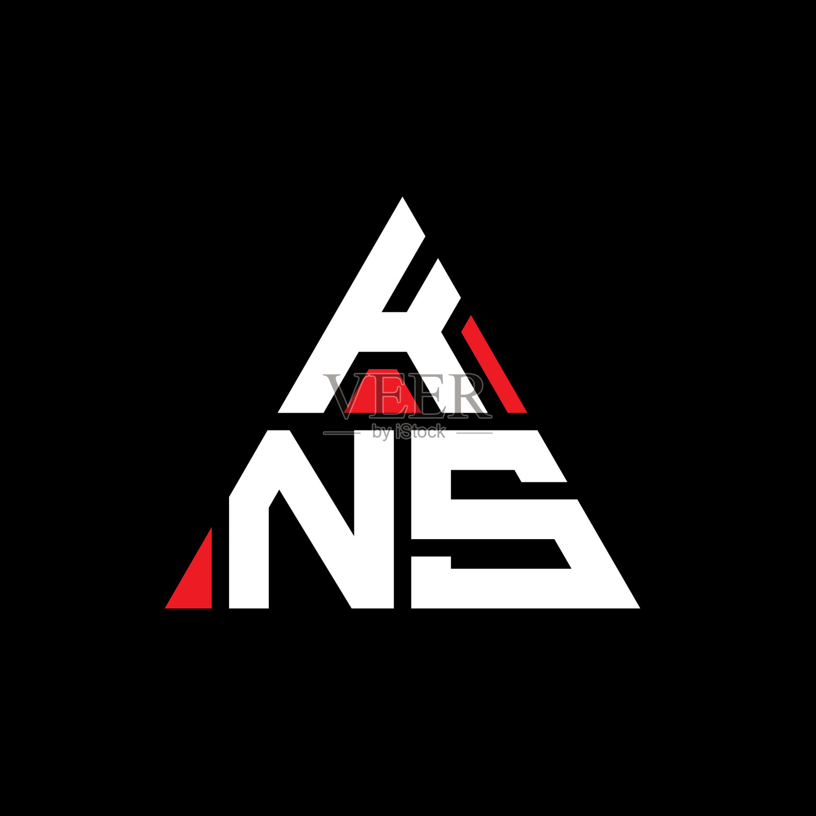 KNS三角形字母标志设计用三角形插画图片素材