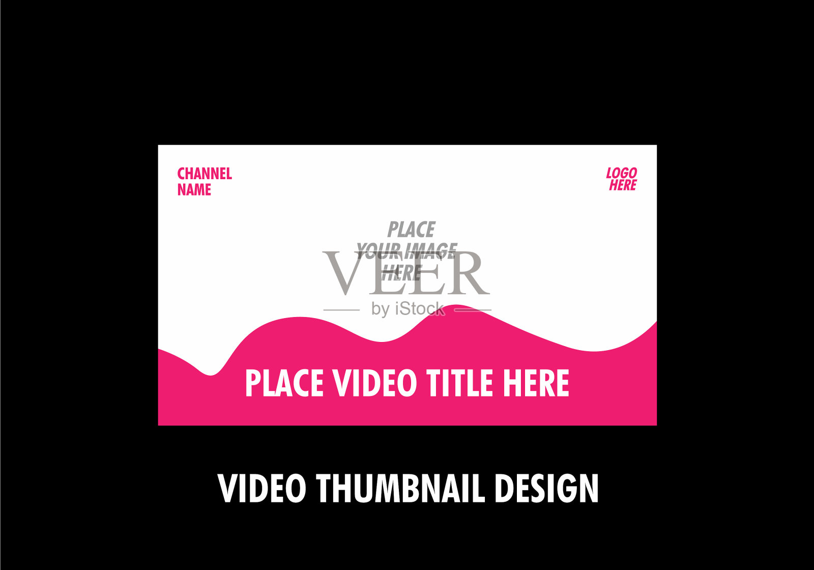 丰富多彩的和独特的视频缩略图插画图片素材